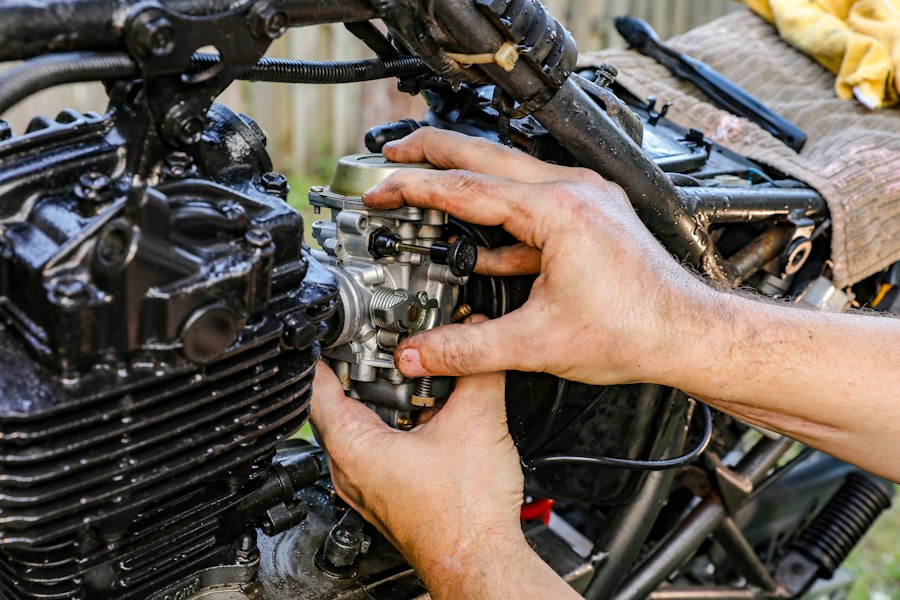 Photo maintenance motorcycle
